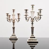 Pair of Sterling Silver Candelabras, Manner of Mappin & Webb - Sold for $2,500 on 10-10-2020 (Lot 214).jpg